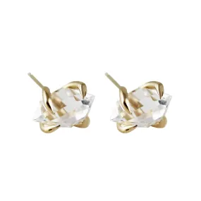 14K HERKIMER DIAMOND STUDS