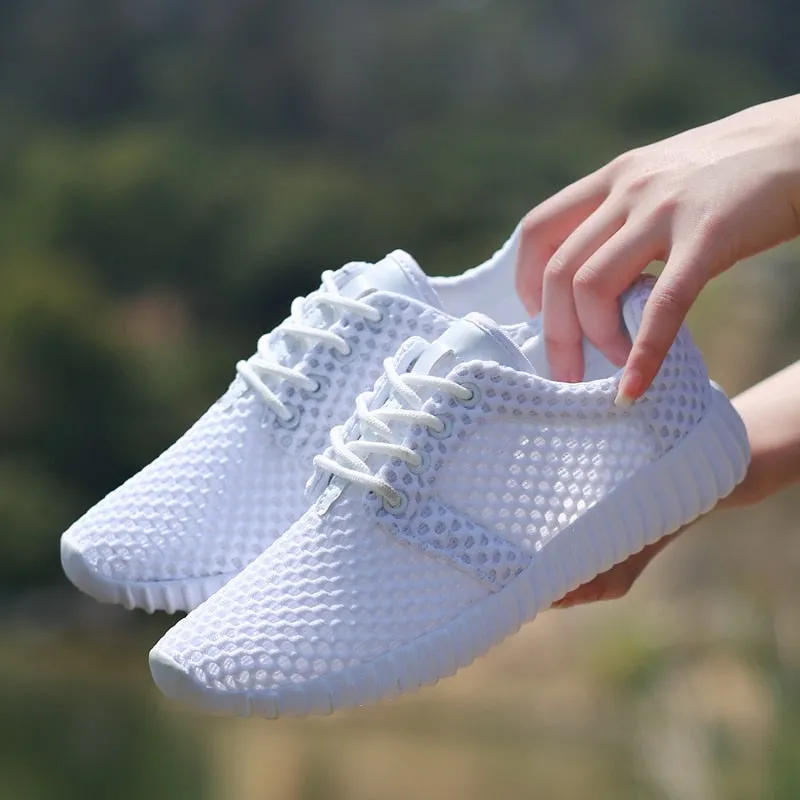 2020 PLAYSWICH Mesh Women Flat Shoes Lightweight Women Sneakers Breathable Ladies Casual Shoes