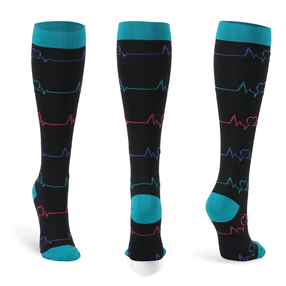 2023 Knee High Long Cycling Medical Stocking 20-30 mmhg for Running Nurse Compression Socks