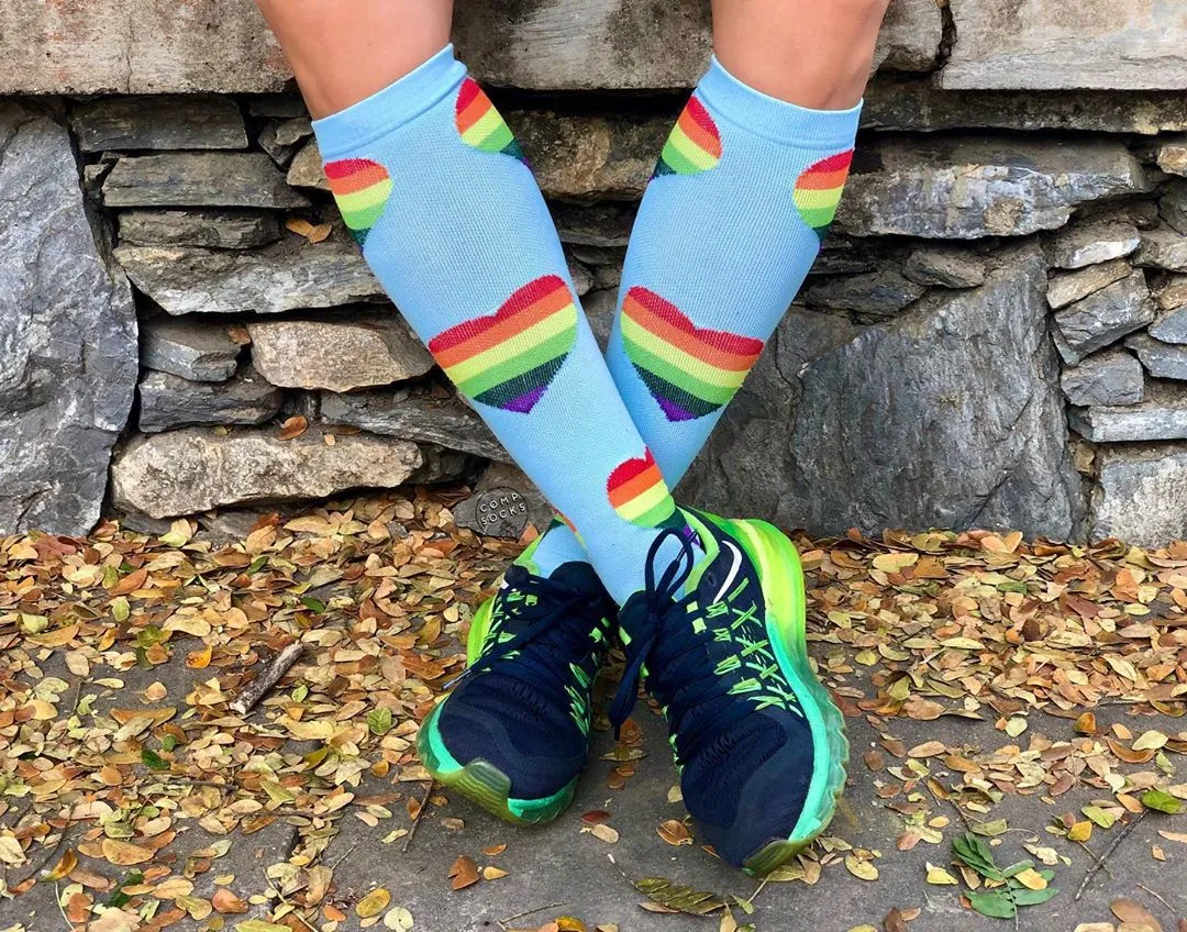 2023 Knee High Long Cycling Medical Stocking 20-30 mmhg for Running Nurse Compression Socks