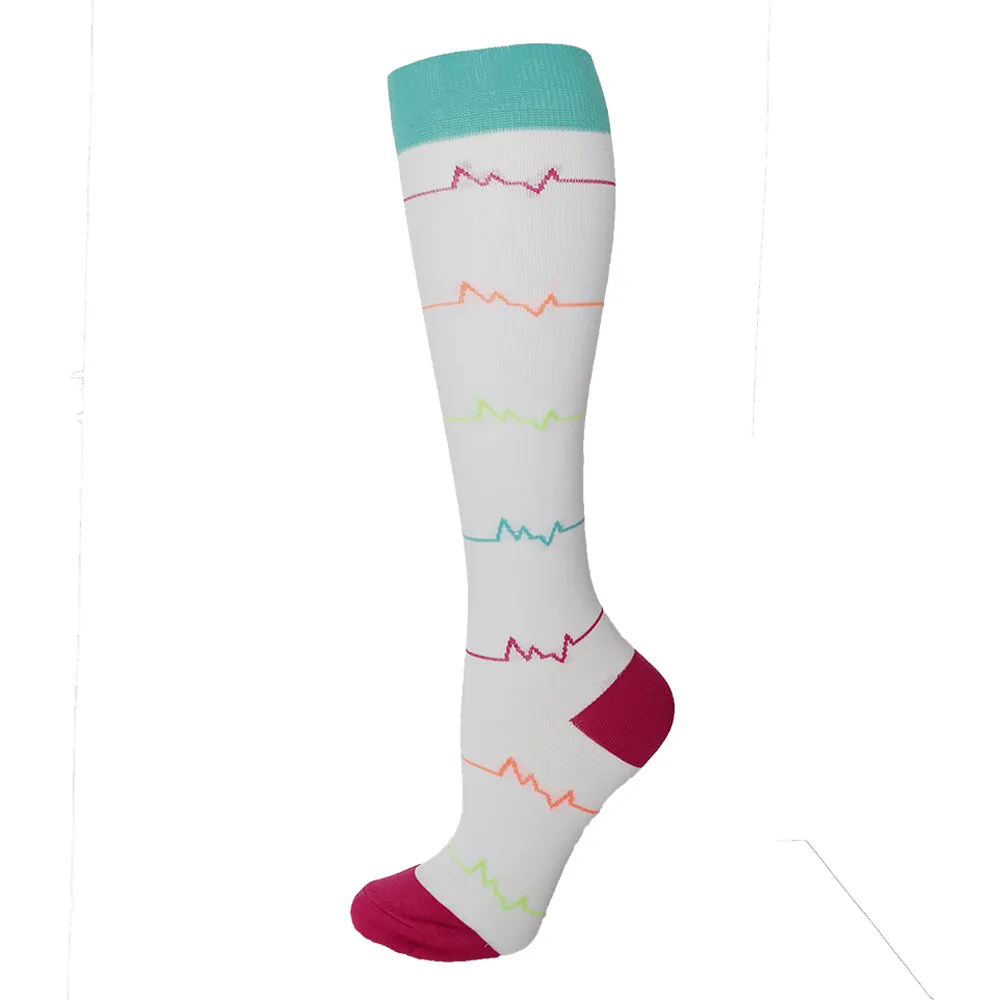2023 Knee High Long Cycling Medical Stocking 20-30 mmhg for Running Nurse Compression Socks