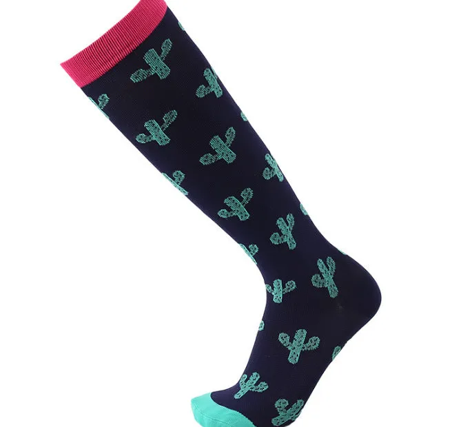 2023 Knee High Long Cycling Medical Stocking 20-30 mmhg for Running Nurse Compression Socks