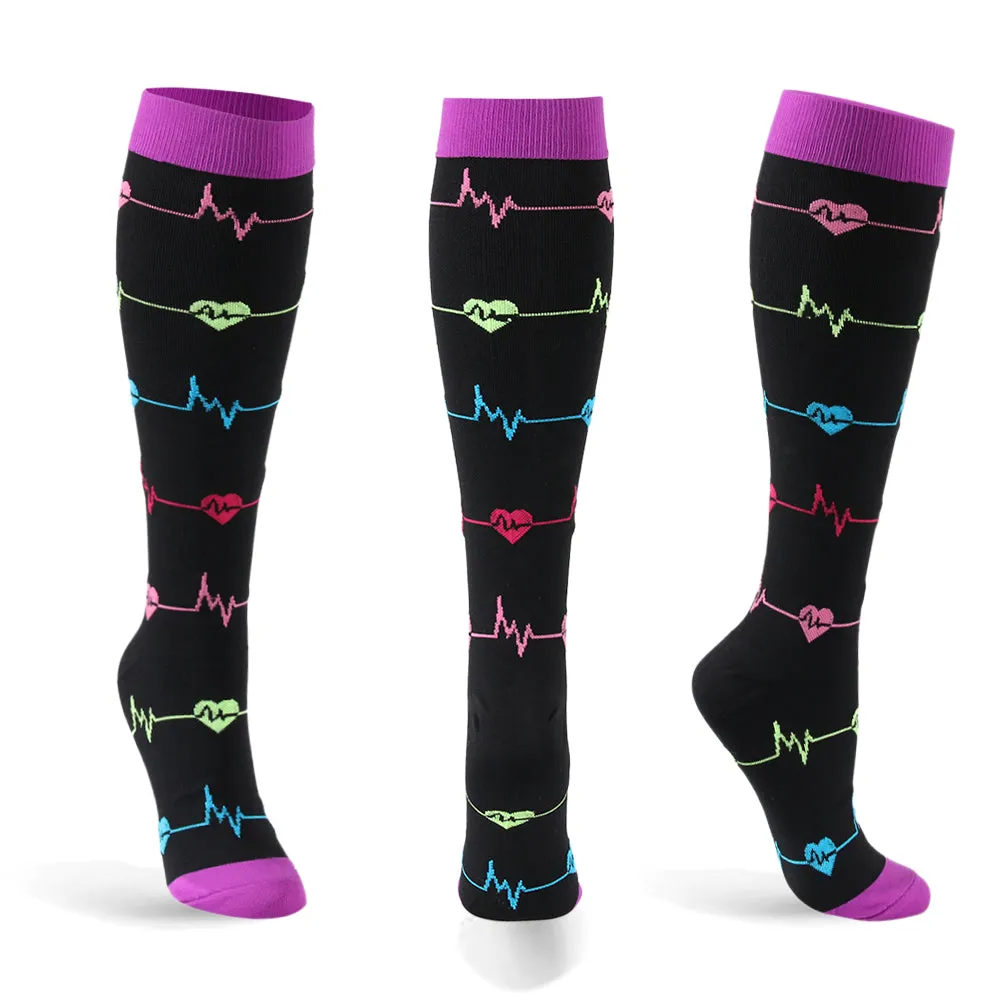 2023 Knee High Long Cycling Medical Stocking 20-30 mmhg for Running Nurse Compression Socks