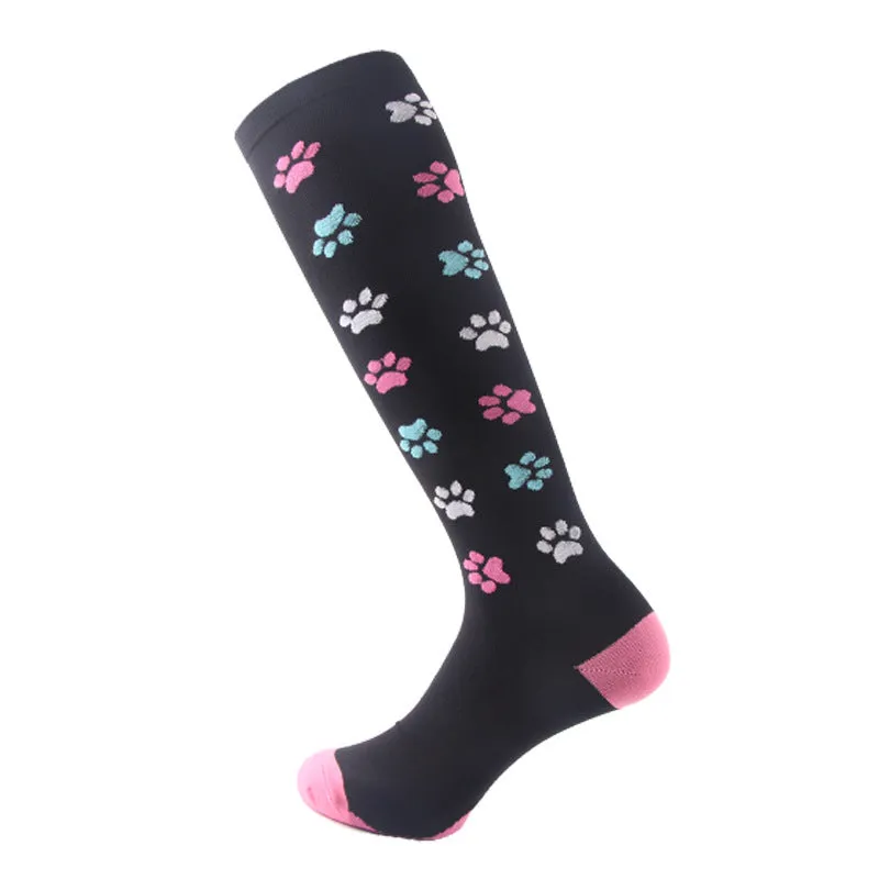 2023 Knee High Long Cycling Medical Stocking 20-30 mmhg for Running Nurse Compression Socks