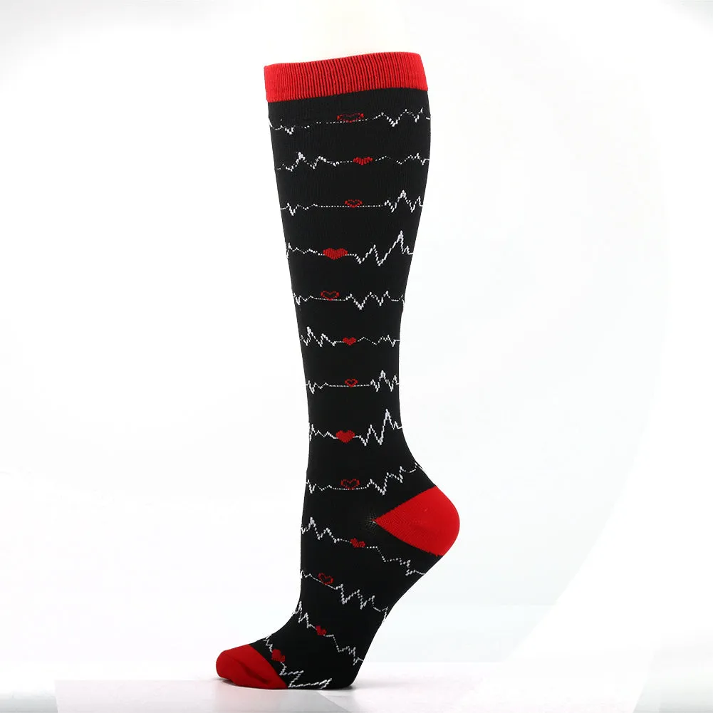2023 Knee High Long Cycling Medical Stocking 20-30 mmhg for Running Nurse Compression Socks
