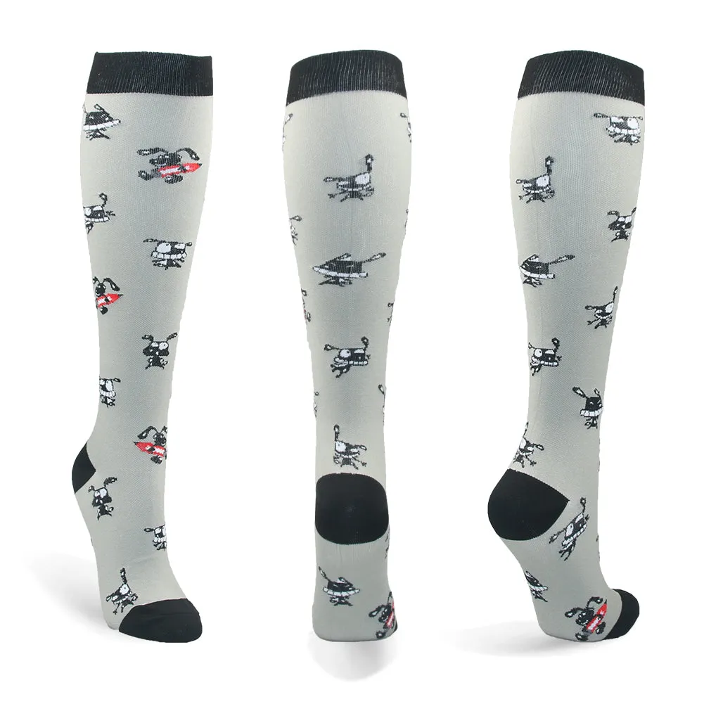 2023 Knee High Long Cycling Medical Stocking 20-30 mmhg for Running Nurse Compression Socks