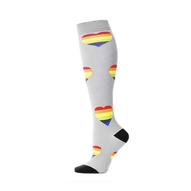 2023 Knee High Long Cycling Medical Stocking 20-30 mmhg for Running Nurse Compression Socks