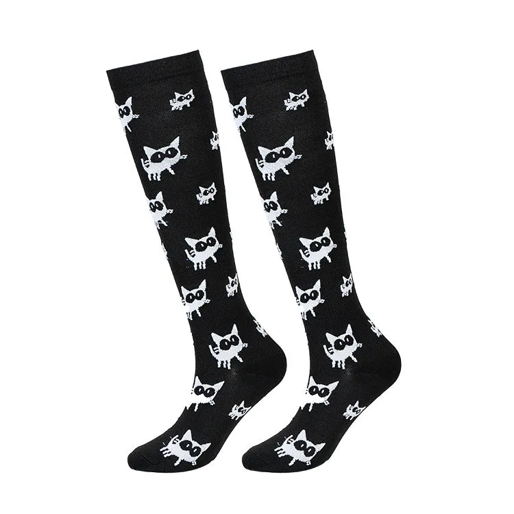 2023 Knee High Long Cycling Medical Stocking 20-30 mmhg for Running Nurse Compression Socks