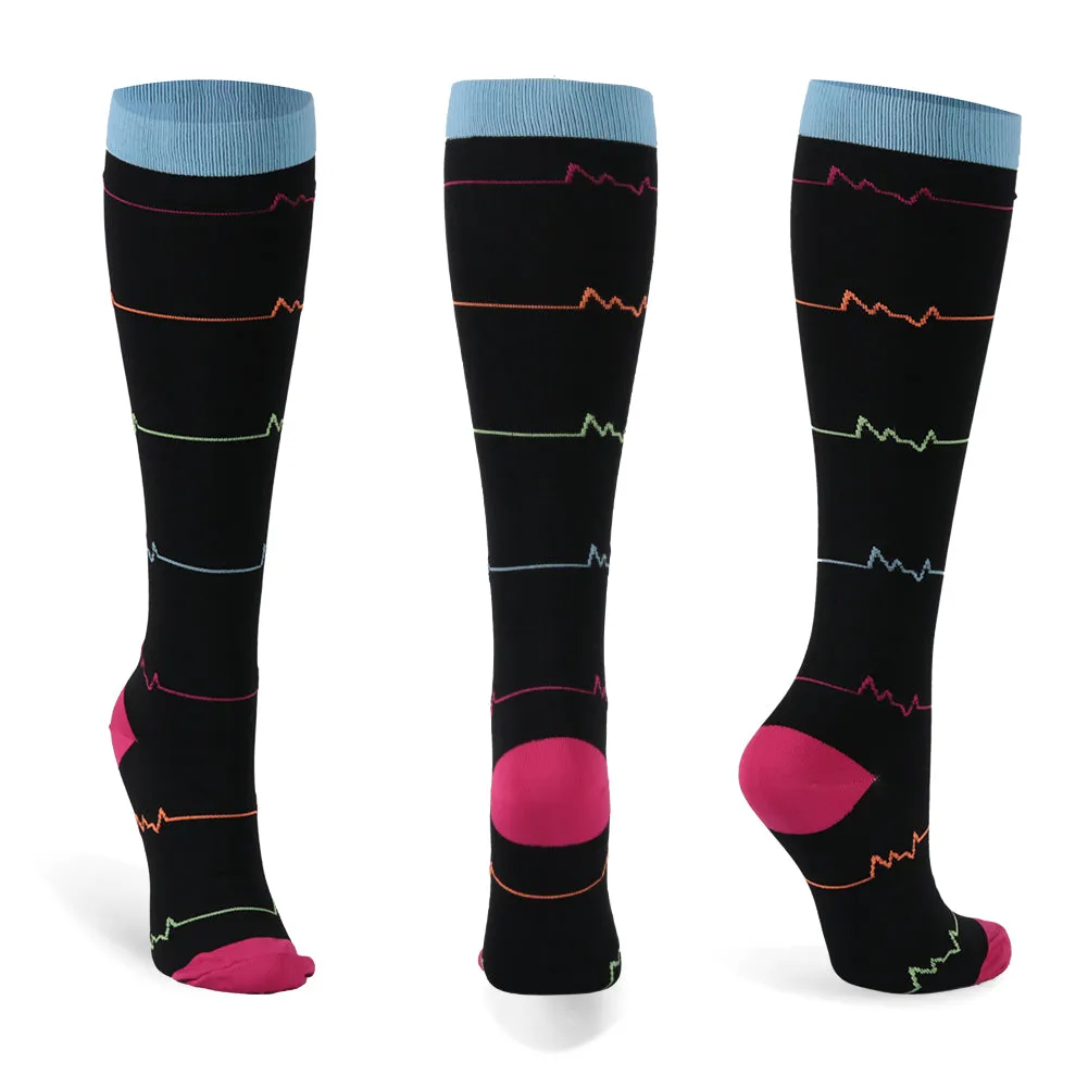 2023 Knee High Long Cycling Medical Stocking 20-30 mmhg for Running Nurse Compression Socks