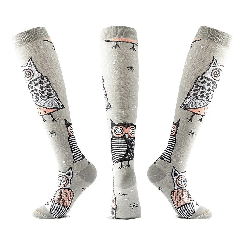 2023 Knee High Long Cycling Medical Stocking 20-30 mmhg for Running Nurse Compression Socks