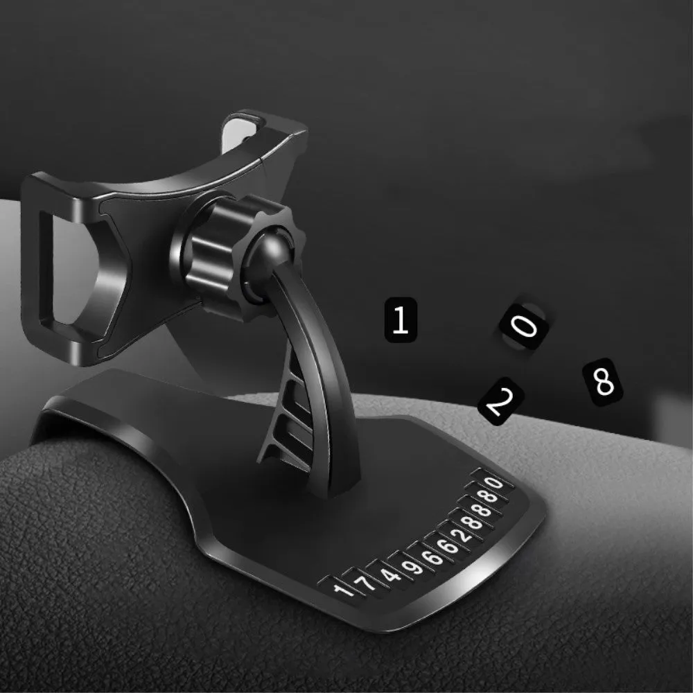 3 in 1 Car GPS Smartphone Holder: Dashboard / Visor Clamp   AC Grid Clip for Gionee Marathon M5 Pro - Black