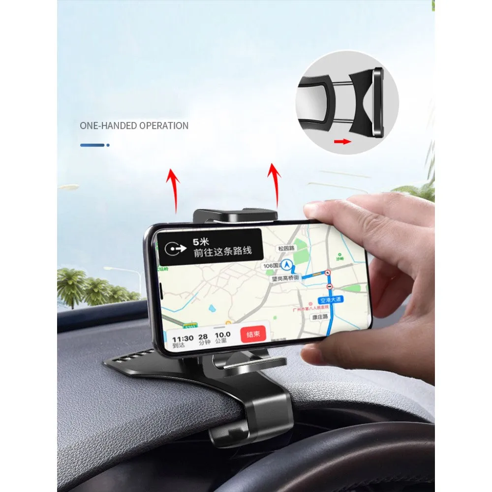 3 in 1 Car GPS Smartphone Holder: Dashboard / Visor Clamp   AC Grid Clip for Gionee Marathon M5 Pro - Black