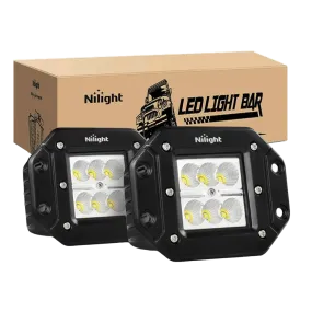 4.8 Inch 18W Flush Mount Flood Led Work Lights (Pair)