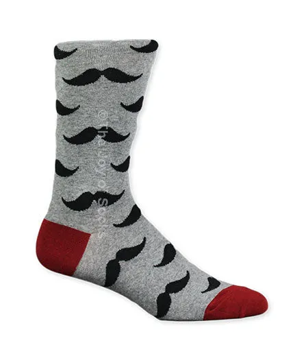 Extended Size Manly Mustaches Socks (Men's)
