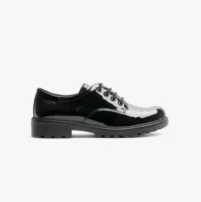 GEOX CASEY Girls School Shoes Smooth Black