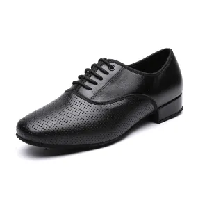 Men's Black Ballroom Latin Performance Waltz Modern Dancing Practice Shoes