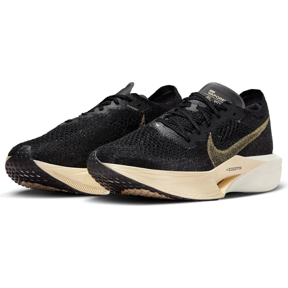 Mens Vaporfly 3 - Black/Oatmeal/Metallic Gold Grain