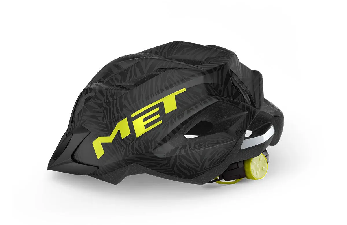 MET Youth Helmet Crackerjack Black Green Texture Matt