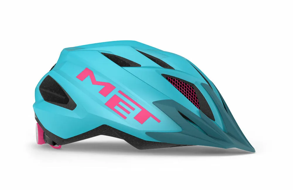 MET Youth Helmet Crackerjack Blue/Pink