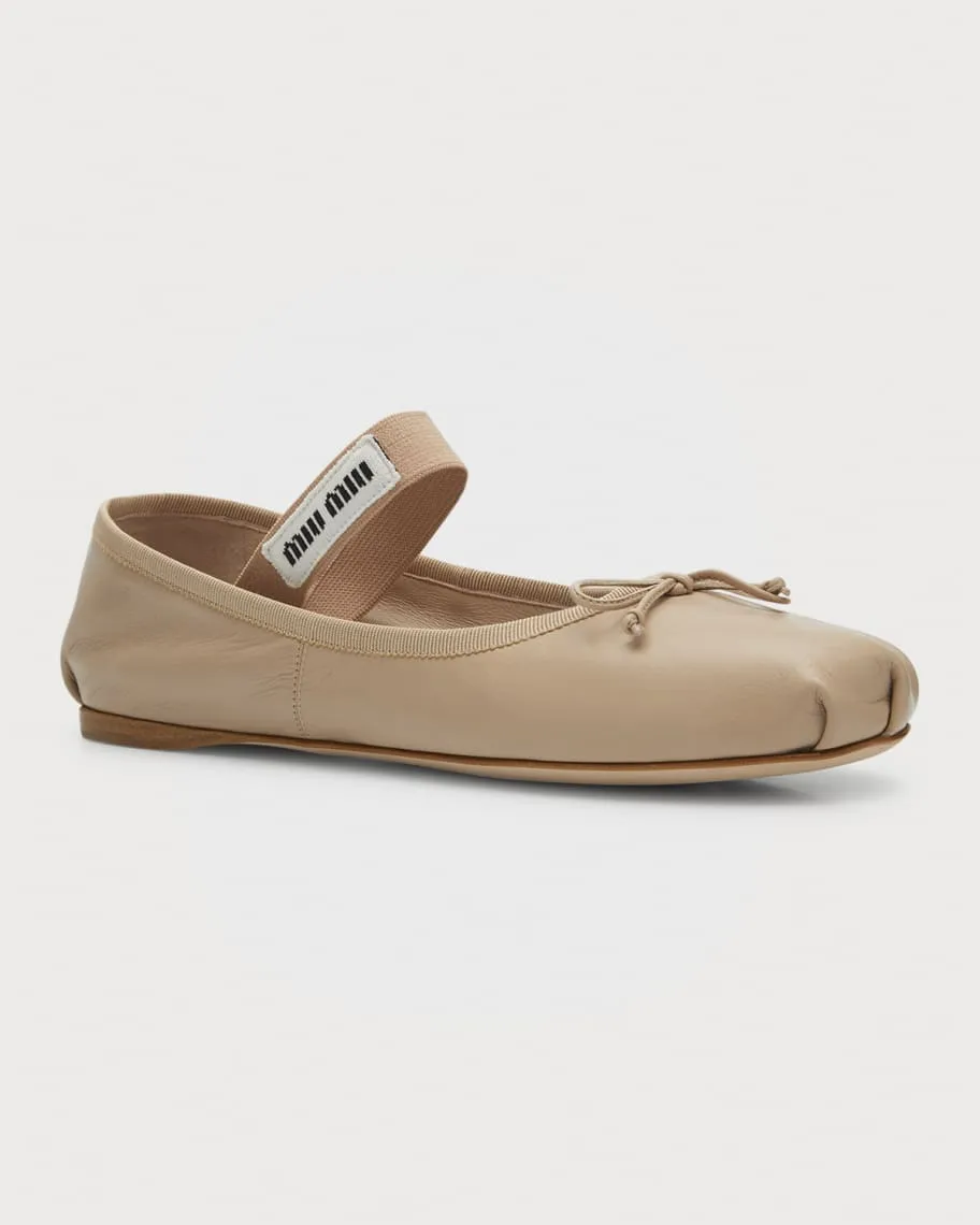 Miu Miu leather ballerinas