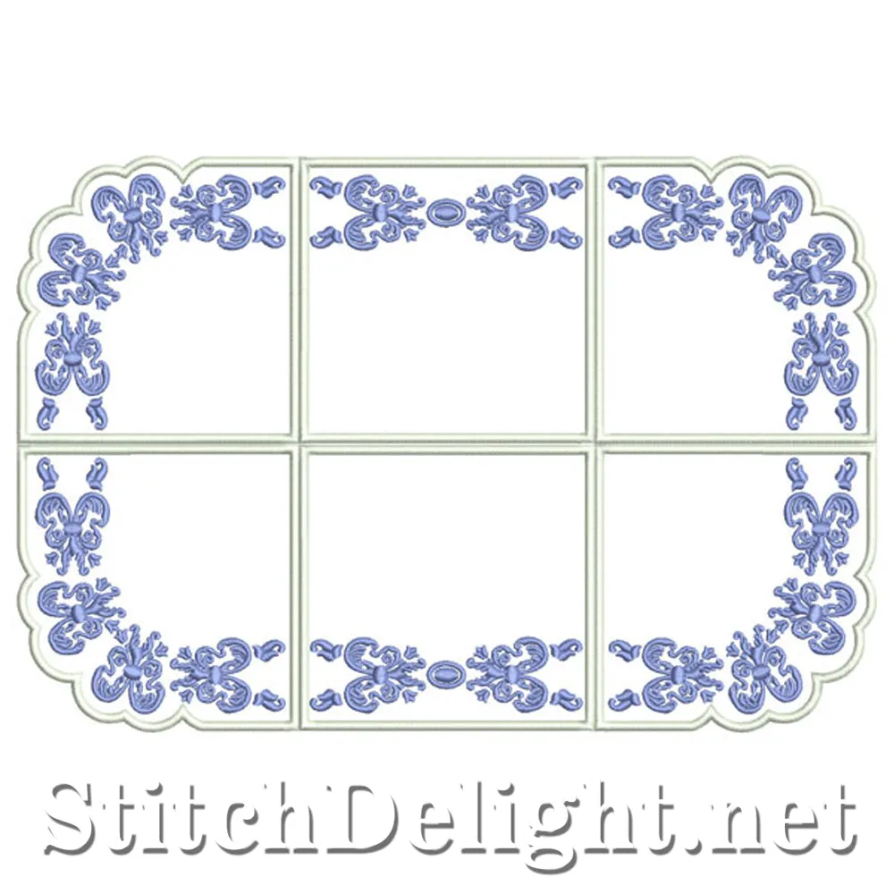 SDS1114 ITH Tray cloths 4x4 Hoop