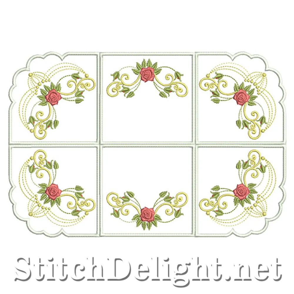 SDS1114 ITH Tray cloths 4x4 Hoop