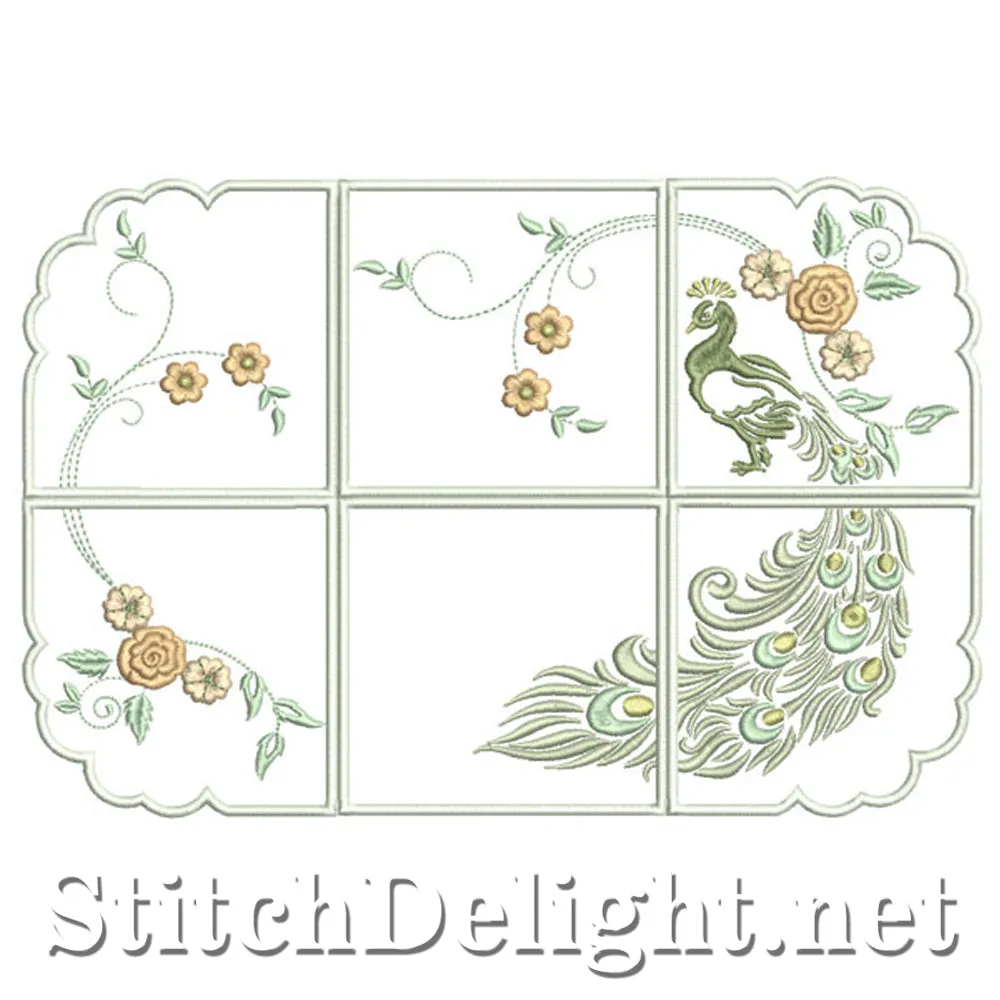 SDS1114 ITH Tray cloths 4x4 Hoop