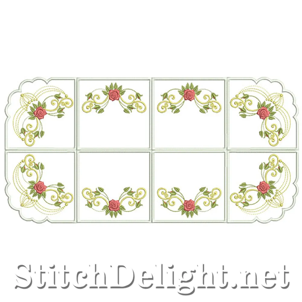 SDS1114 ITH Tray cloths 4x4 Hoop