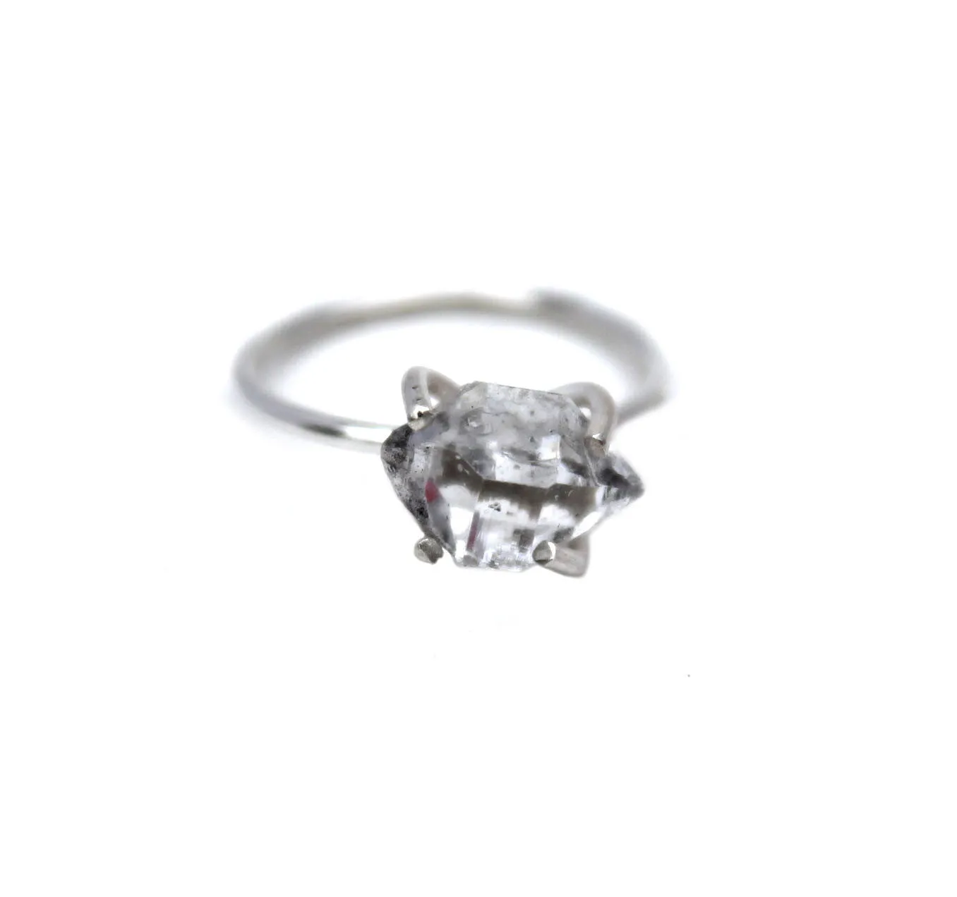 STERLING SILVER HERKIMER DIAMOND RING