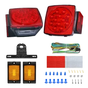 Submersible Square LED Trailer Light Kit (Pair)