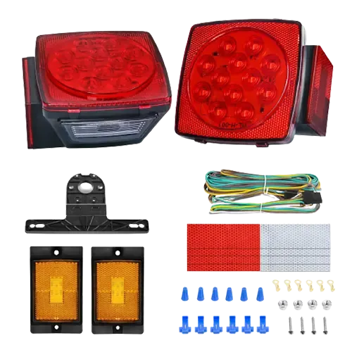 Submersible Square LED Trailer Light Kit (Pair)